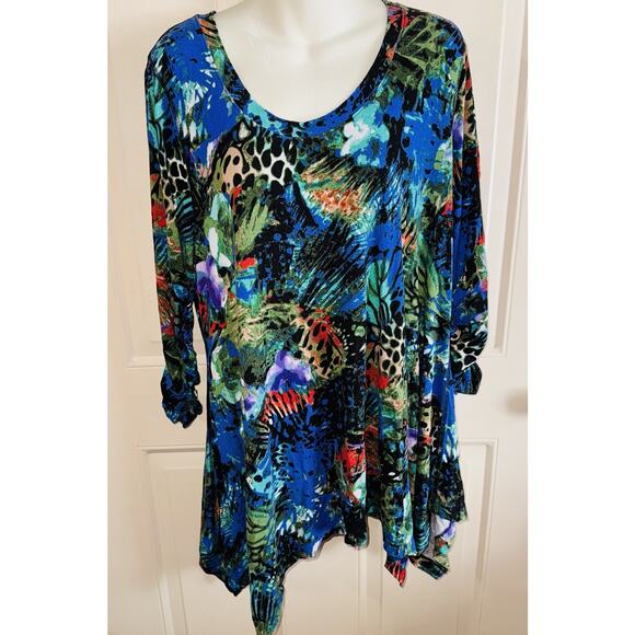 Philosophy Pullover Tunic Multi Colored Top Amazon Rainforest size XL - Picture 1 of 6